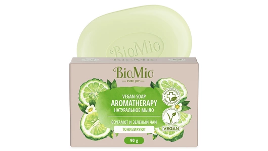 Мыло туалетное BioMio Bio-soap Зеленый чай и эфирное масло бергамота 90 г