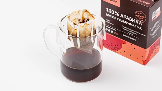 Кофе 100% Арабика в фильтр-пакетах 6 шт, кафе