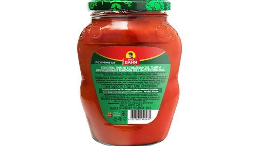 Томаты Дядя Ваня в томатном соке с/б 680 г Томаты Дядя Ваня в томатном соке с/б 680 г