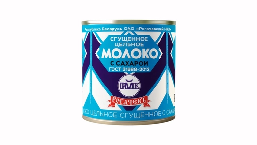 Молоко сгущенное Рогачевъ цельное с сахаром 8,5% 380 г
