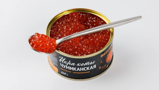 Икра кеты чумиканская лососевая ж/б зам., 140 г Икра кеты чумиканская лососевая ж/б зам., 140 г