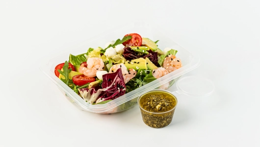 Салат "по - Сицилийски" с белоногими креветками