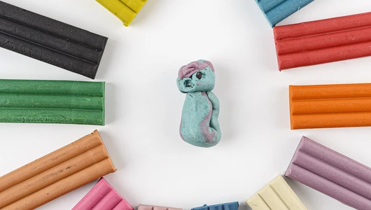 Пластилин для лепки восковой 12 цветов