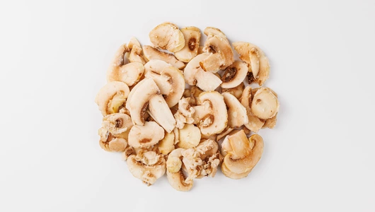 Грибы шампиньоны резанные, быстрозам.