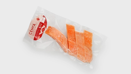 Семга филе-кусок на коже зам., 500 г