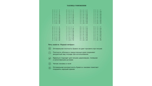 Тетрадь школьная BG Первая пятерка А5 18 листов в клетку (10 штук в упаковке)