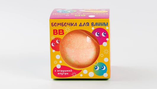 Бомбочка для ванны с игрушкой мячик внутри (микс ароматов) Бомбочка для ванны с игрушкой мячик внутри (микс ароматов)