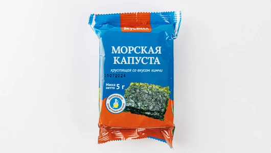Морская капуста хрустящая со вкусом кимчи, 5 г Морская капуста хрустящая со вкусом кимчи, 5 г