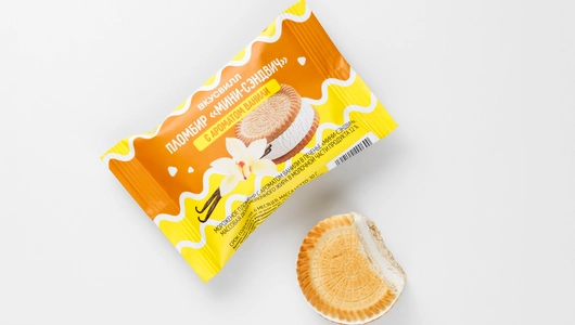 Пломбир "Мини-сэндвич" с ароматом ванили
