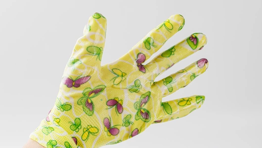 Перчатки садовые с покрытием желтые SG 1921, размер 7 (S) _СО