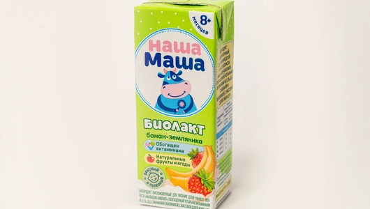 Биолакт детский Наша Маша банан-земляника 2,8% 200 г