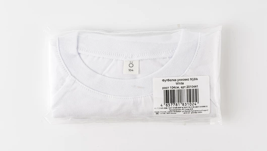 Футболка унисекс, White, р. 92, Mjolk Футболка унисекс, White, р. 92, Mjolk
