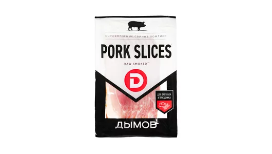 Ломтики сырокопченые Дымов Pork slices свиные нарезка 200 г