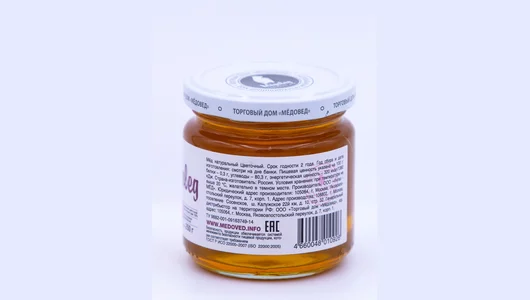 Мед ТД Медовед Цветочный натуральный 250 г
