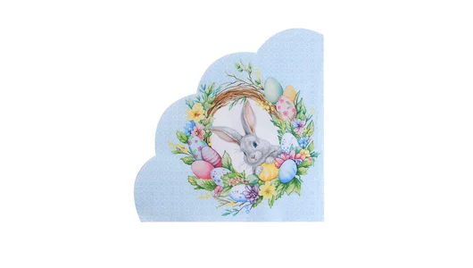 Салфетки бумажные Art Bouquet Пасхальный венок с кроликом 3-слойные 12 л