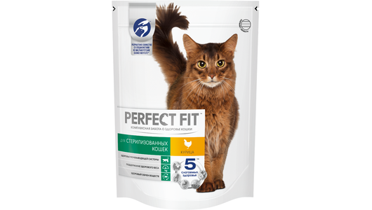 Корм сухой Perfect Fit для стерилизованных кошек с курицей 650 г Корм сухой Perfect Fit для стерилизованных кошек с курицей 650 г
