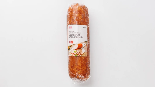 Колбаса "Сервелат Коньячный" варено-копченая Колбаса "Сервелат Коньячный" варено-копченая