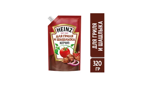 Кетчуп Heinz для гриля и шашлыка дой-пак 320 г
