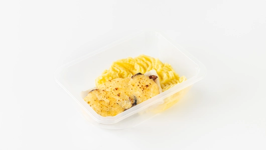 Филе минтая под сыром с картофельным пюре, ДК