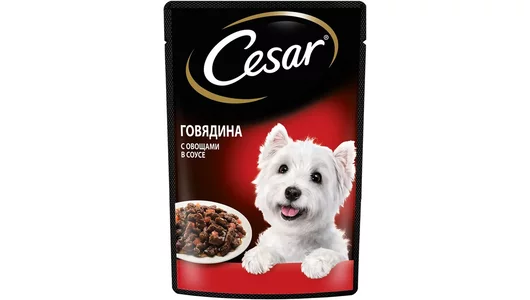 CESAR 85гр для собак Говядина с овощами (пауч)