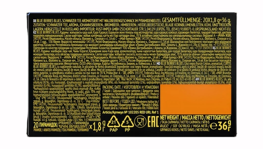 Чай черный Curtis Blue Berries Blues пирамидки 20х1,8 г Чай черный Curtis Blue Berries Blues пирамидки 20х1,8 г