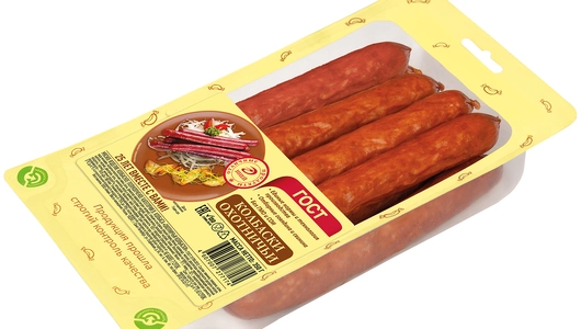 Колбаски полукопченые Иней Охотничьи ГОСТ 350 г