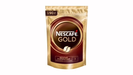 Кофе растворимый Нескафе Голд с добавлением жареного молотого 190 г