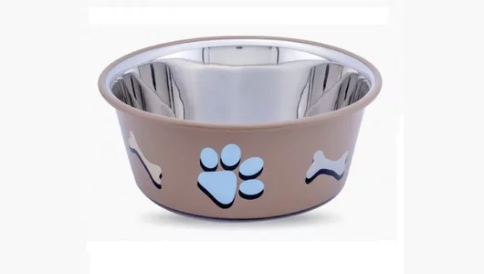 Миска METAL STAR  Paw & bone  для животных, 850 мл., коричневая LILLI PET