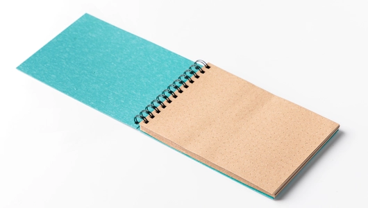 Блокнот А6 из вторичных материалов (цвета морской волны)
