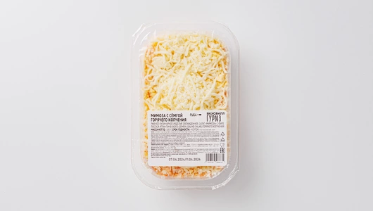 Мимоза с семгой горячего копчения Мимоза с семгой горячего копчения