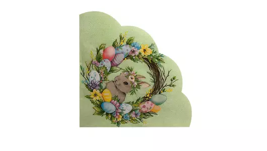 Салфетки бумажные Art Bouquet Пасхальный венок с кроликом 3-слойные 12 л Салфетки бумажные Art Bouquet Пасхальный венок с кроликом 3-слойные 12 л
