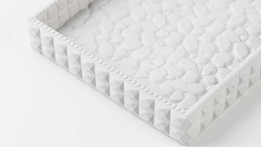 Подставка из бетона "Камень брусчатка" малая, цвет серый