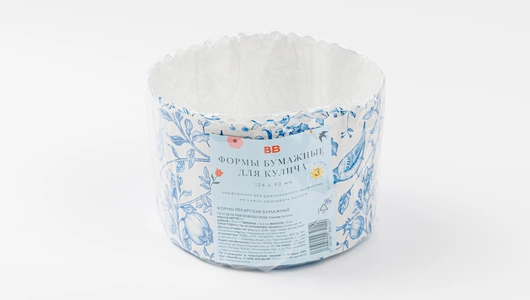 Формы бумажные для&nbsp;кулича, 3шт. (124х90мм)