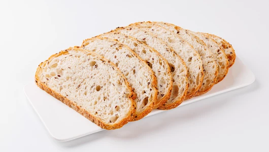 Хлеб "Домашний на закваске" с сем. льна, нарезка