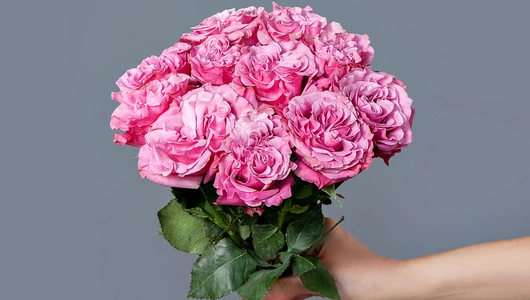 Монобукет 11 Роз "Country Blues" под&nbsp;ленту