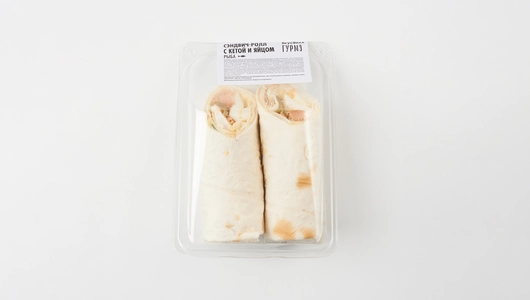 Сэндвич ролл с кетой и яйцом