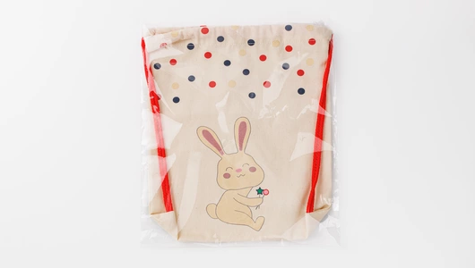 Сумка малая "Зайчик" красный шнур