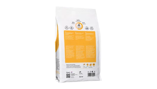 Organix сухой корм для взрослых собак всех пород с курицей и цельным рисом, 2,5 кг