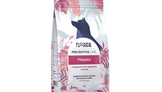 FLORIDA prof (профилактика) Hepatic сухой корм для собак для поддержания здоровья печени, 2 кг