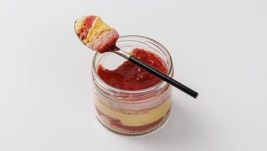 Десерт в банке "Манго клубника" без доб. белого сахара, кафе