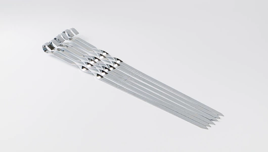 Шампуры плоские набор, 45 см, 6 шт