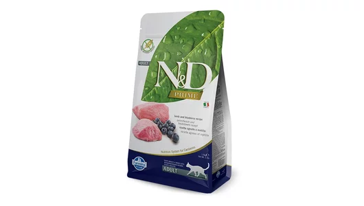 Farmina N&D Adult Grain Free Lamb&Blueberry беззерновой, ягненок и черника  1,5кг Farmina N&D Adult Grain Free Lamb&Blueberry беззерновой, ягненок и черника  1,5кг