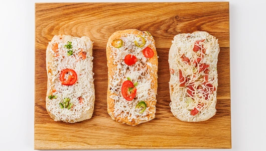 Пиццы римские мини ассорти "Рыбная с форелью", "Том Ям с курицей", "С тунцом", зам.