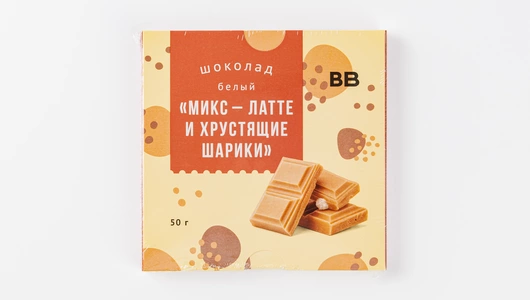 Шоколад белый "Микс - латте и хрустящие шарики" Шоколад белый "Микс - латте и хрустящие шарики"