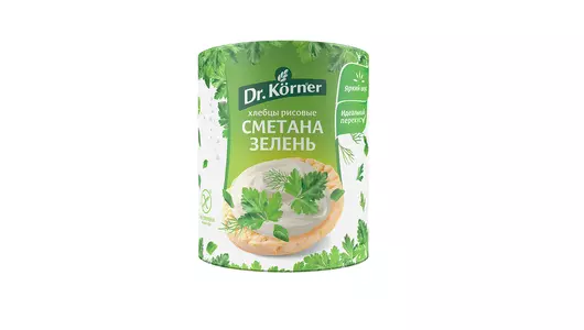 Хлебцы Dr.Korner Рисовые со сметаной и зеленью 80 г