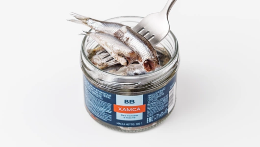 Хамса без&nbsp;головы непотрошеная в&nbsp;масле, 200 г