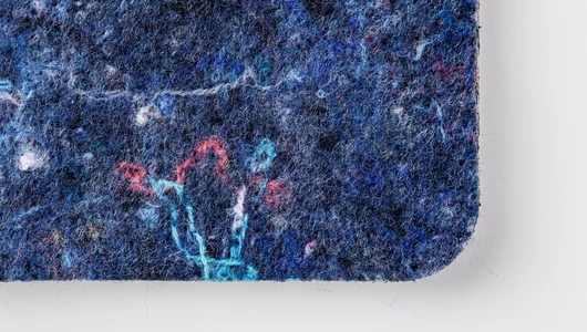 Набор подстаканников из переработанного текстиля (4 шт) синего цвета