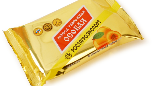 Масса творожная Ростагроэкспорт Особая с курагой 23% 180 г