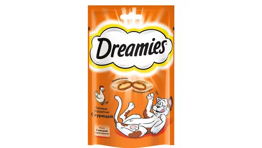 DREAMIES 140гр Лакомые подушечки с курицей