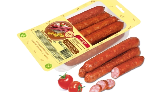 Колбаски полукопченые Иней Охотничьи ГОСТ 350 г